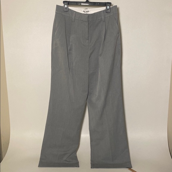 Reformation Alex Mid Rise Pant In Grey Twill, SZ 8, NWT - Picture 8 of 16